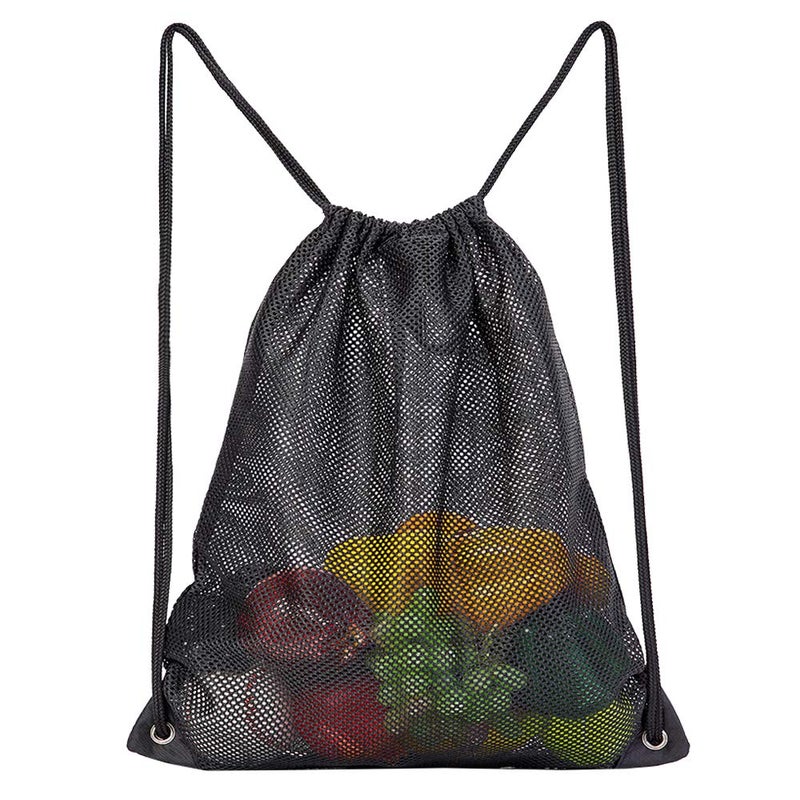 COVAX Heavy Duty Mesh Drawstring Bag, Sport Equipment Storage Bag for Beach, Swimming - Image 1